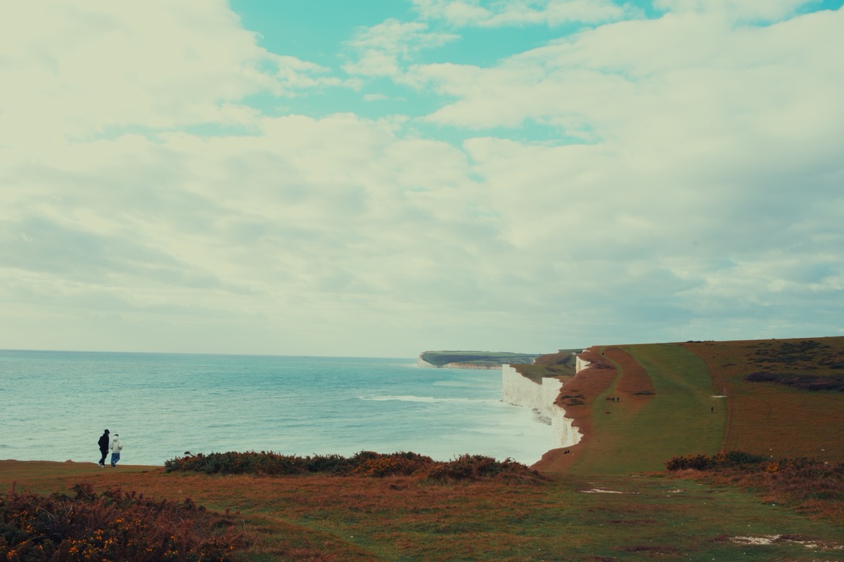 Seven Sisters 절벽 위에서 바라본 해안선